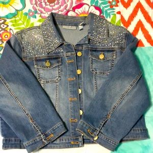 Chico’s size 12 Jean jacket with sparkle detail